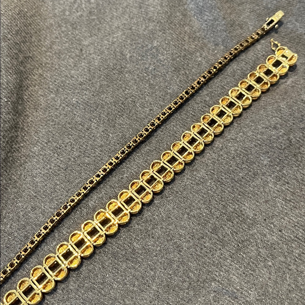Joan Rivers Vintage 2 in 1 Ruby Red Crystal Tennis Bracelet-7”-7.25” - Picture 8 of 10